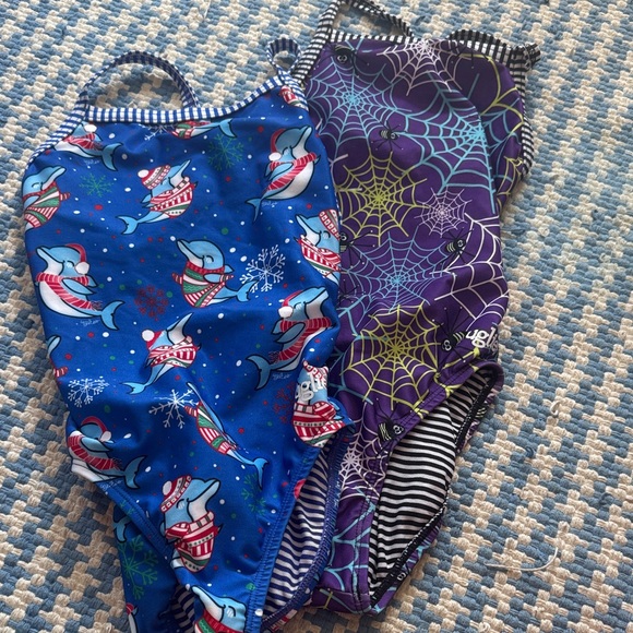 Dolfin Other - Dolfin Blue and Purple Women's Competitive Swim Holiday One Pieces size 28